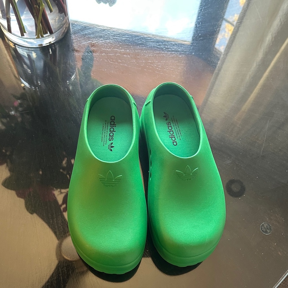 Adidas Green Slip-On Slippers